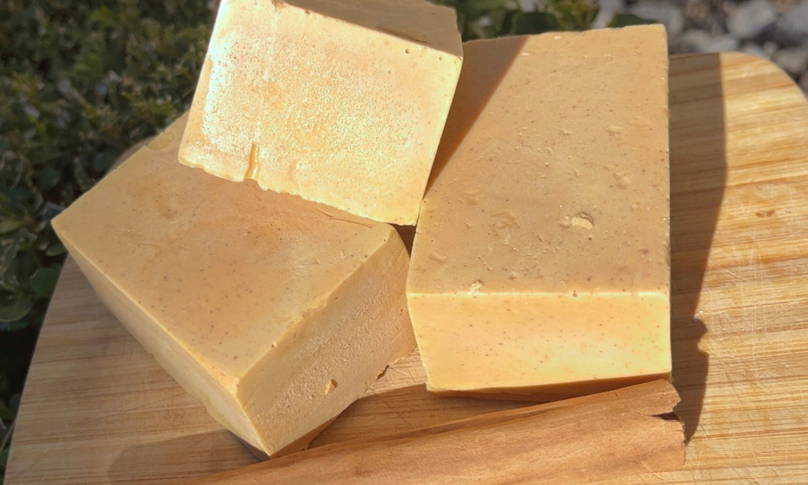 shea butter soap with turmeric and cinnamon
